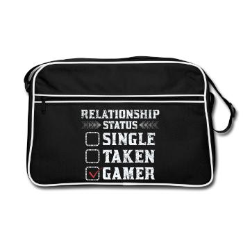 Chemise de statut de relation de joueur - Sac Retro - noir/blanc - Devant
