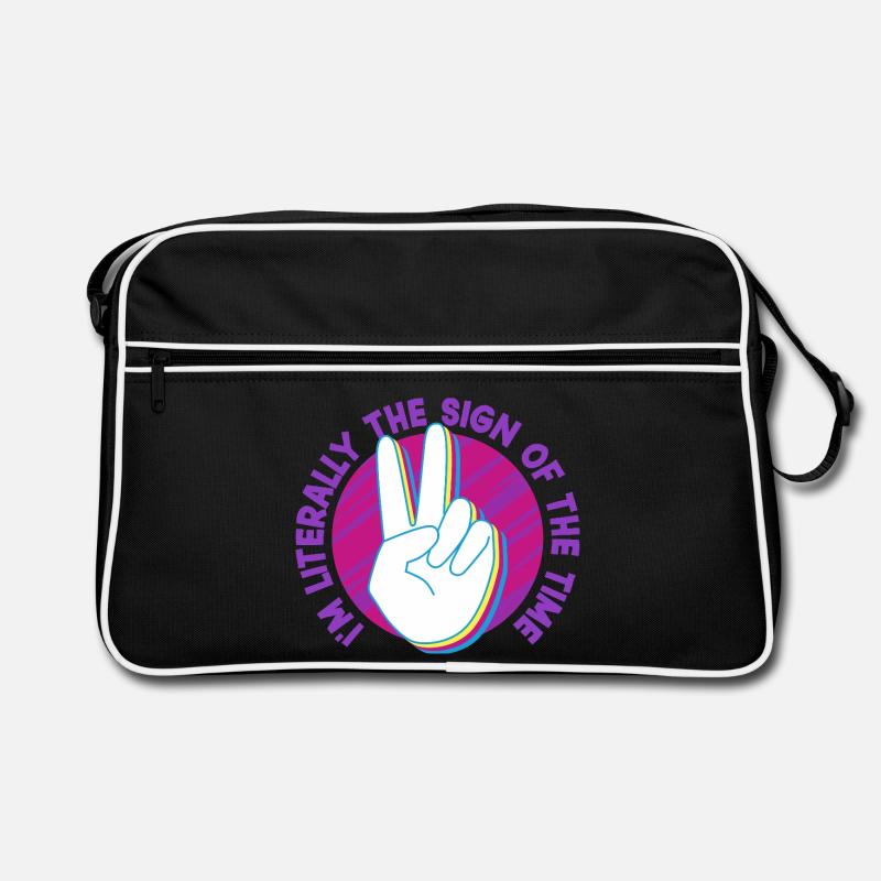 ASL Dolmetscher Gebärdensprache Retro Tasche