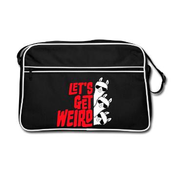 Let's Get Weird 3 Llama Friends Team Sunglasses - Retro Bag - black/white - Front