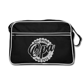 The best grandpa since 2021 - Retro Bag - black/white - Front