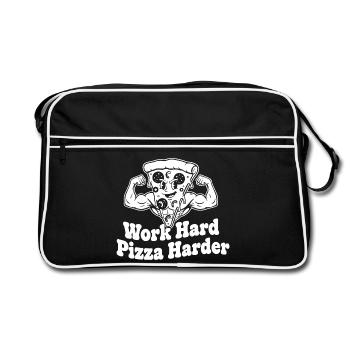 Pizza Kraft Motif - Retro Bag - black/white - Front