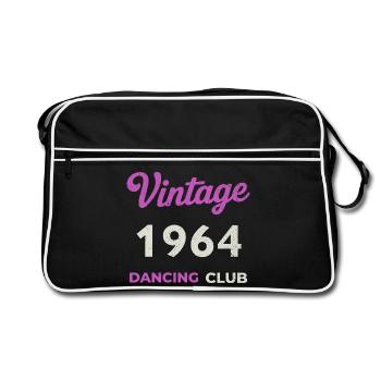Vintage 1964 – Année de naissance rétro du club de danse - Sac Retro - noir/blanc - Devant