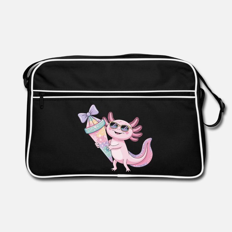 Pink Axolotl Eiscreme Party Retro Bag