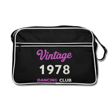 Vintage 1978 – Année de naissance rétro du Dancing Club - Sac Retro - noir/blanc - Devant