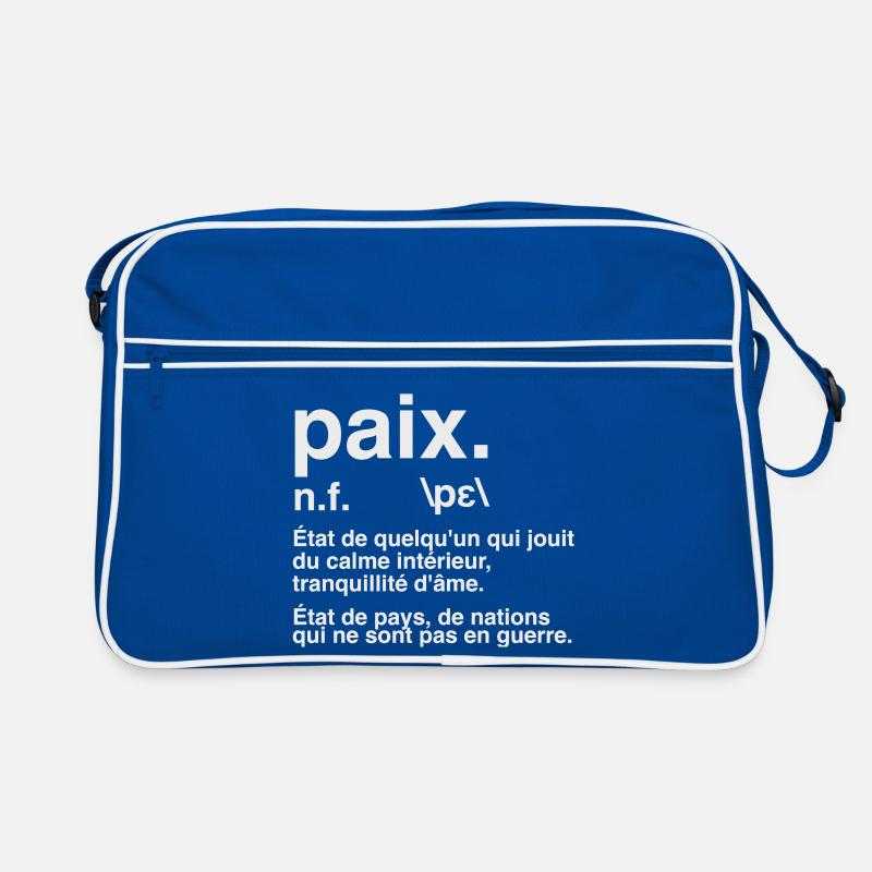 Paix Définition Style Dictionnaire Sac Retro