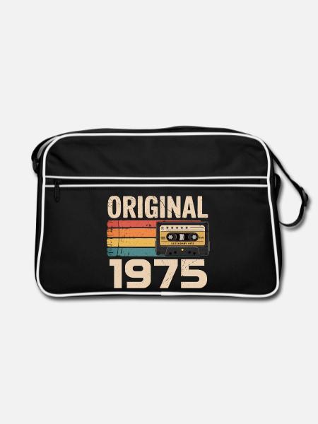 Originaler 1975er Retro-Geburtstag 1975 - Retro Tasche - Schwarz/Weiß