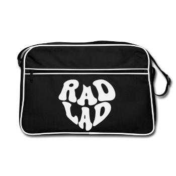 Rad Lad - Vintage Heart (Custom Color) - Retro Bag - black/white - Front