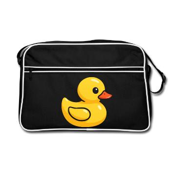 Duck Costume Rubber Duck Rubber Duck Rubber Duck yellow - Retro Bag - black/white - Front