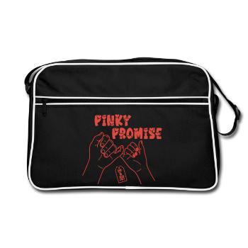Pinky Promise – Love Statement Shirt - Retro Bag - black/white - Front
