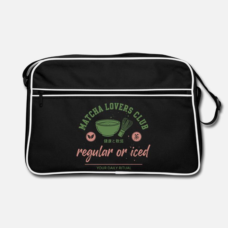 Matcha Lovers Club Regelmäßiges oder Eisgekühltes Tagesritual Retro Tasche