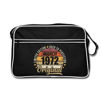 54. Anniversary 54 Years Limited Edition March 1972 - Retro Bag - black/white - Front