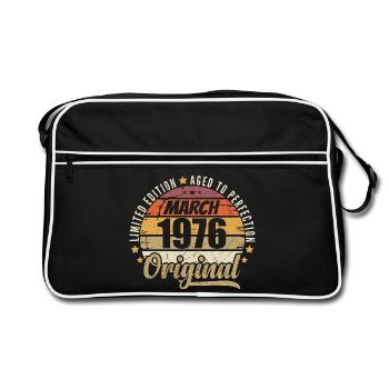 50. 50 Years Anniversary Limited Edition März 1976 - Retro Tasche - Schwarz/Weiß - Vorne