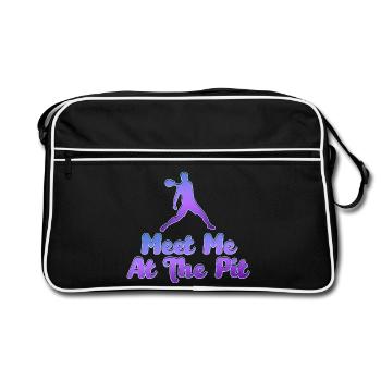 Meet Me At The Pit Basketball Tee - Retro Bag - black/white - Front