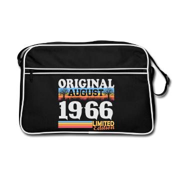 Vintage août 1966 Vintage Rétro Anniversaire - Sac Retro - noir/blanc - Devant