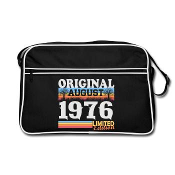 Anniversaire vintage rétro d’août 1976 - Sac Retro - noir/blanc - Devant