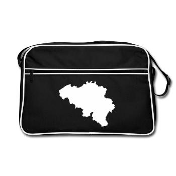 Silhouette du pays belge - Sac Retro - noir/blanc - Devant