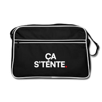 ÇA S’TENTE. – Humour Minimaliste Expression - Sac Retro - noir/blanc - Devant