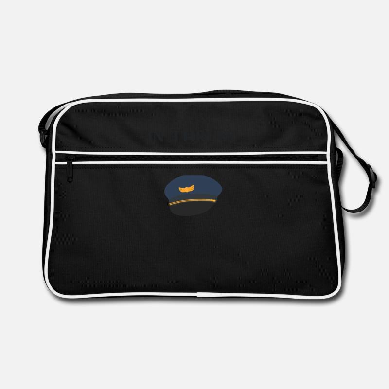 Pilot - Retro Tasche - Schwarz/Weiß