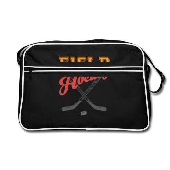 Feldhockey - Retro Tasche - Schwarz/Weiß - Vorne