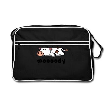 de mauvaise humeur - Sac Retro - noir/blanc - Devant