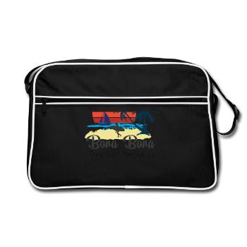 Bora Bora - Histoire de la destination Summer Vacation Maldives - Sac Retro - noir/blanc - Devant
