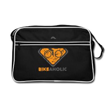 Bikeaholic - cyclistes amateurs de vélo Mountainbi - Sac Retro - noir/blanc - Devant