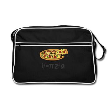 Math Pizza - Professeur de mathématiques Professeur de mathématiques Ma - Sac Retro - noir/blanc - Devant