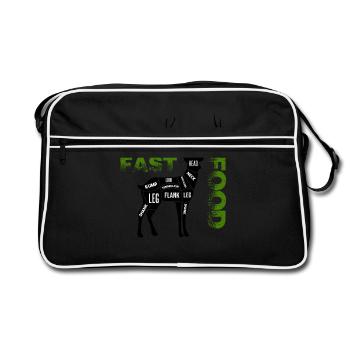 Chasseur drôle - Sac Retro - noir/blanc - Devant