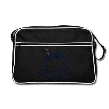 need a cup of maritime maritime - Retro Bag - black/white - Front