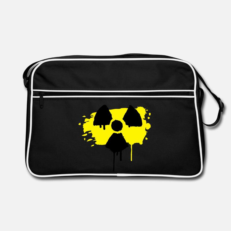 radio active sign as graffiti Retro Bag