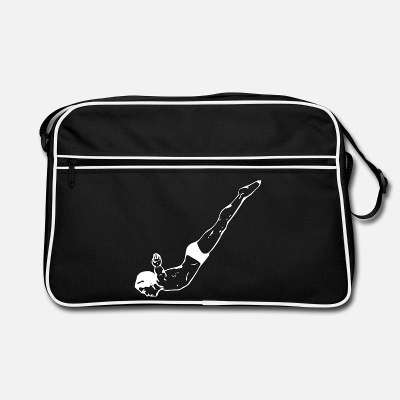 Turmspringer - Retro Tasche - Schwarz/Weiß