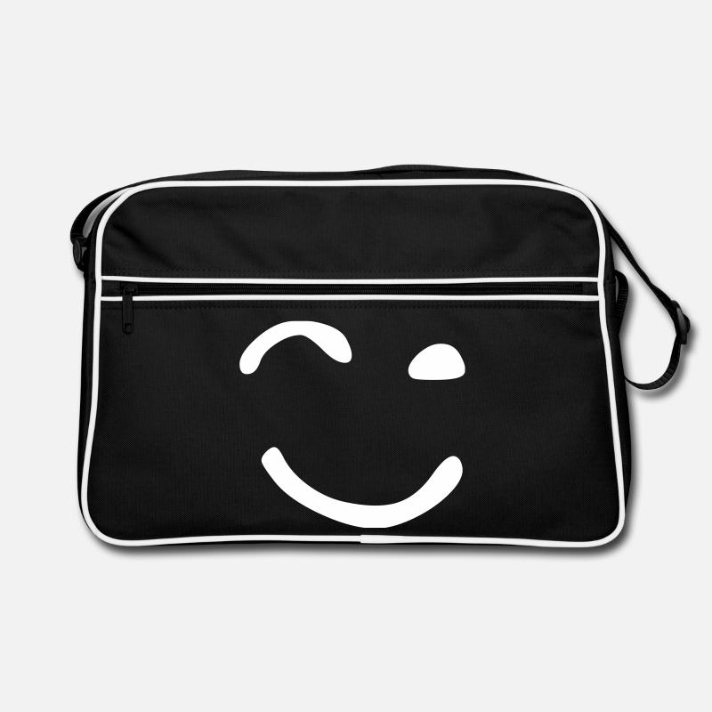 The winking face Retro Bag