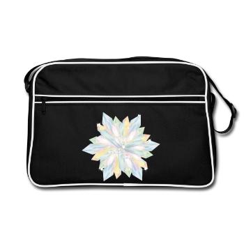 étoile de cristaux irisés - Sac Retro - noir/blanc - Devant
