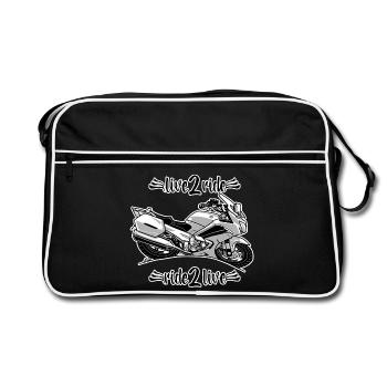 0964 live 2 ride ride 2 live - Sac Retro - noir/blanc - Devant