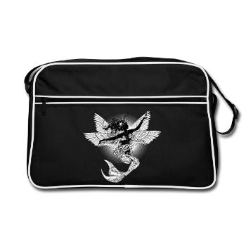 Créature mystique la sirène volante - Sac Retro - noir/blanc - Devant