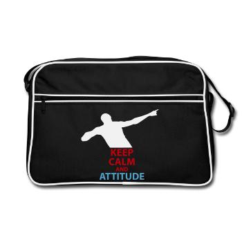 Ruhe und Attitüde Silhouette - Retro Tasche - Schwarz/Weiß - Vorne