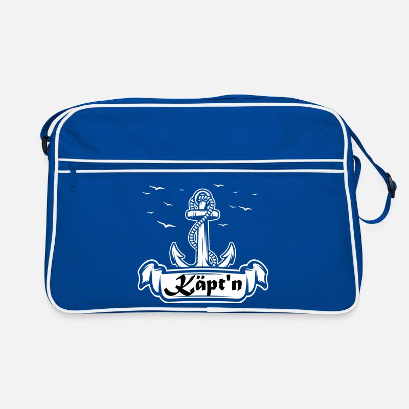 Käpt'n Anker Seefahrt Logo Retro Tasche