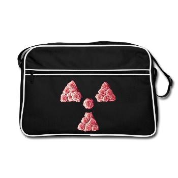 Trèfle Radioactif Roses Manip Radio Radiologie - Sac Retro - noir/blanc - Devant