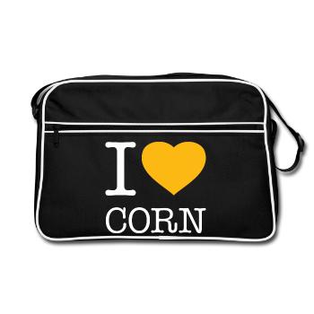 J’AIME LE MAÏS - Sac Retro - noir/blanc - Devant