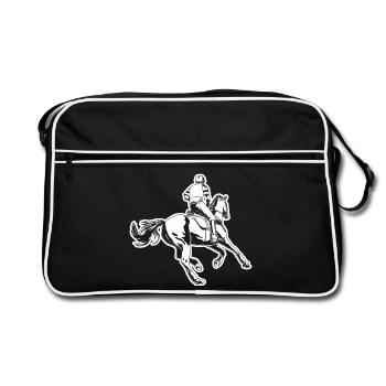 Horseman - Retro Bag - black/white - Front