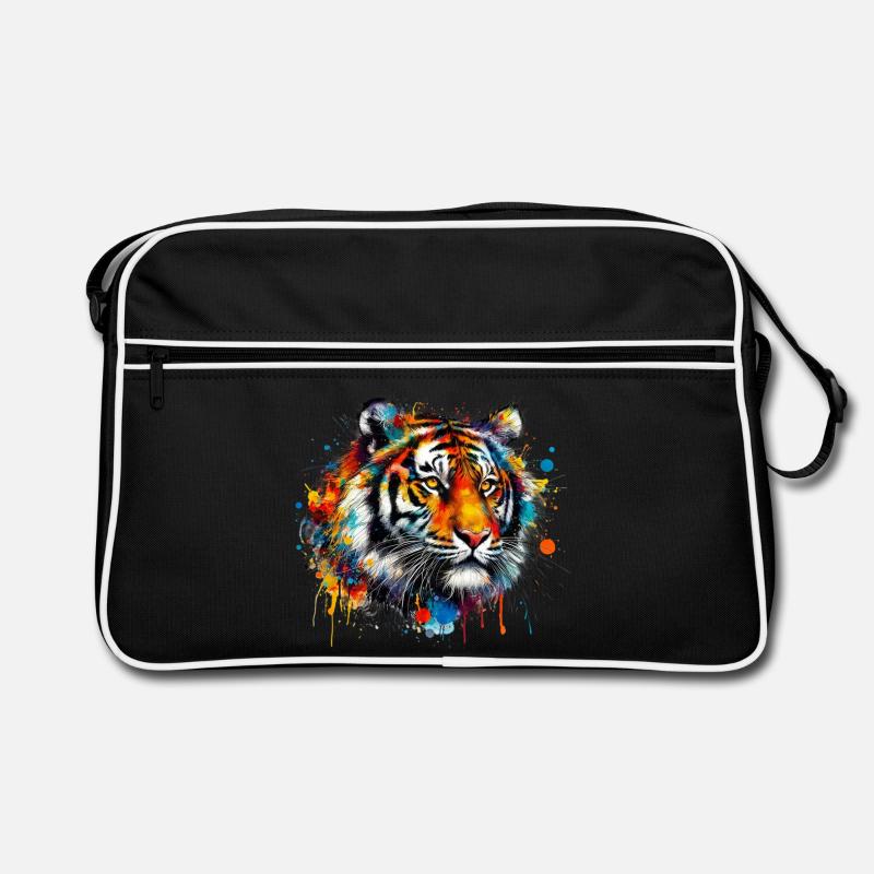Tiger - Retro Tasche - Schwarz/Weiß