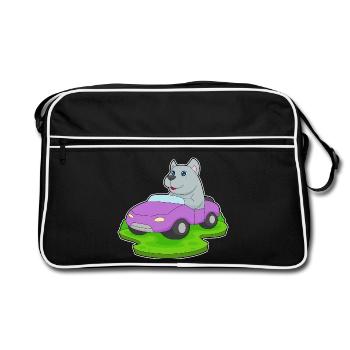Dog Car - Retro Bag - black/white - Front
