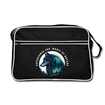 La magie de la nature du loup - Sac Retro - noir/blanc - Devant