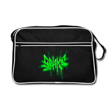 Sehks Vert 3D - Sac Retro - noir/blanc - Devant