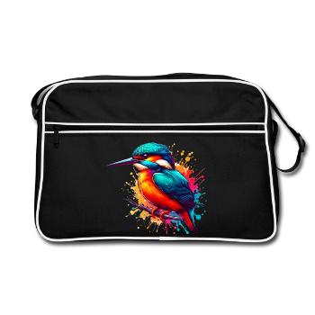 Martin-pêcheur - Sac Retro - noir/blanc - Devant