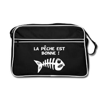 Bonne pêche - Sac Retro - noir/blanc - Devant