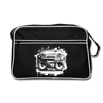 Dessin de musique hip hop - Sac Retro - noir/blanc - Devant
