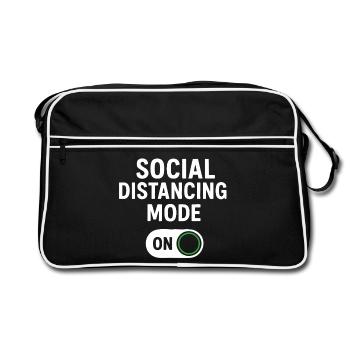 Mode de distanciation sociale activé - Sac Retro - noir/blanc - Devant