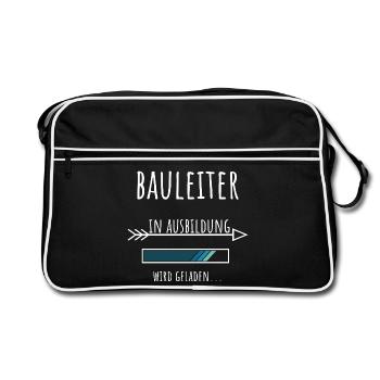 Civil Engineering Student Training Construction Manager - Retro Bag - black/white - Front