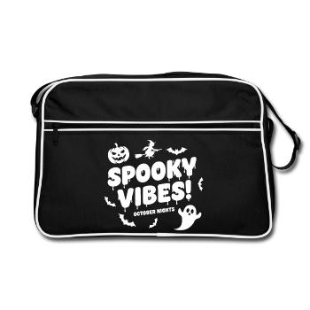 Spooky Vibes Halloween - Retro Bag - black/white - Front